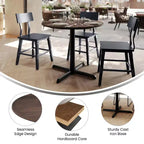 Plateau de table Flash Furniture Acadia avec technologie HPL TopGuard et pied en X à hauteur de table