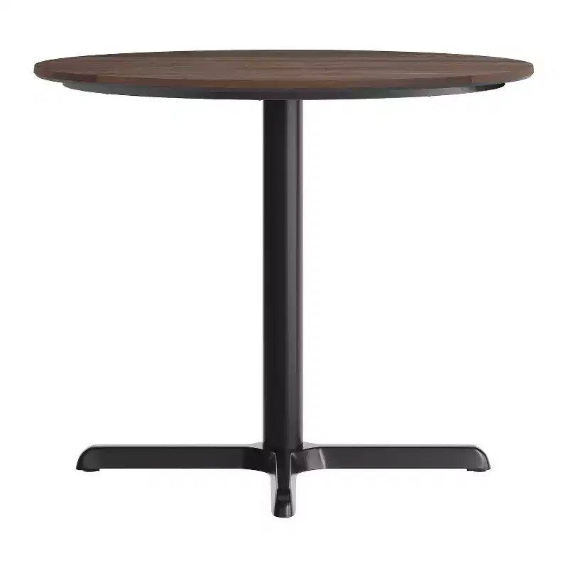 Plateau de table Flash Furniture Acadia avec technologie HPL TopGuard et pied en X à hauteur de table