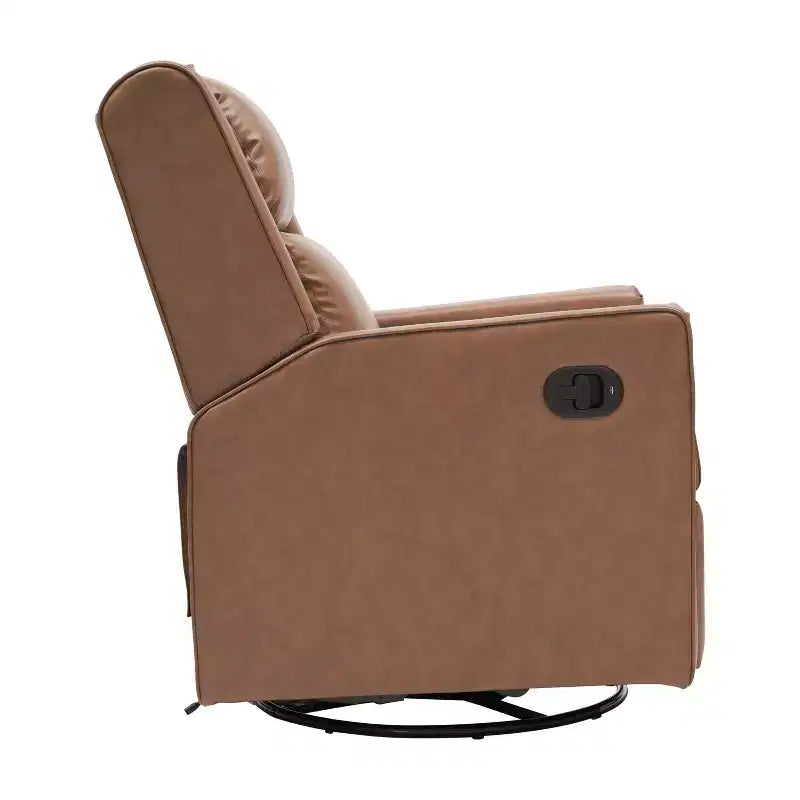 Fauteuil inclinable manuel Flash Furniture Cash avec pivotement à 270 degrés, ports de chargement USB/USB-C, parfait pour le salon ou la chambre d'enfant