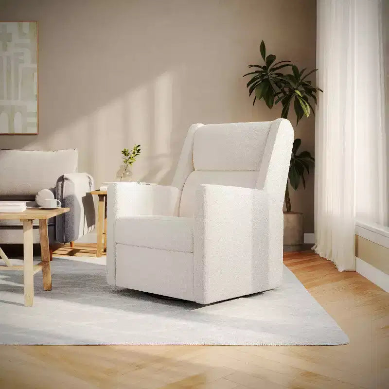Fauteuil inclinable manuel Flash Furniture Cash avec pivotement à 270 degrés, ports de chargement USB/USB-C, parfait pour le salon ou la chambre d'enfant