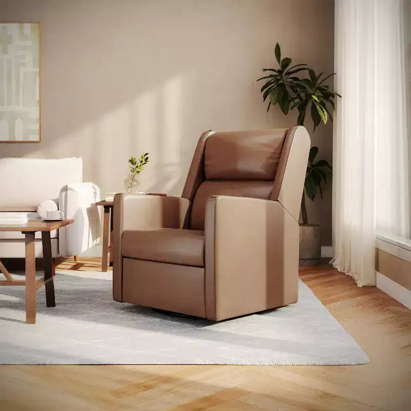 Fauteuil inclinable manuel Flash Furniture Cash avec pivotement à 270 degrés, ports de chargement USB/USB-C, parfait pour le salon ou la chambre d'enfant
