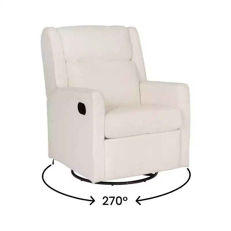 Fauteuil inclinable manuel Flash Furniture Cash avec pivotement à 270 degrés, ports de chargement USB/USB-C, parfait pour le salon ou la chambre d'enfant