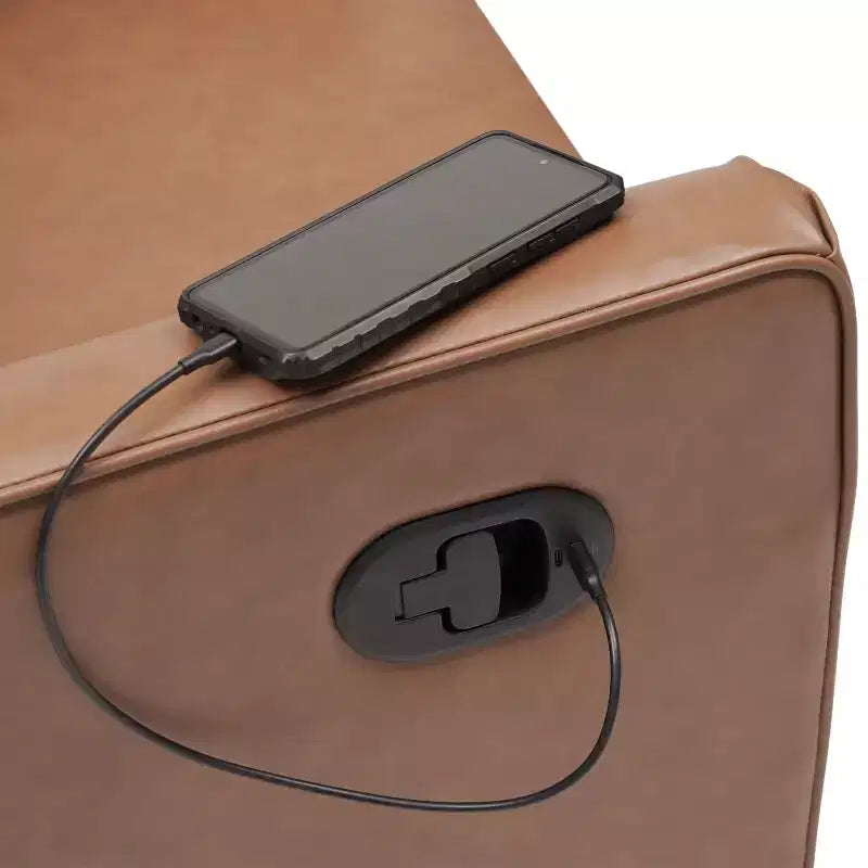 Fauteuil inclinable manuel Flash Furniture Cash avec pivotement à 270 degrés, ports de chargement USB/USB-C, parfait pour le salon ou la chambre d'enfant