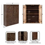 Meuble mural en bois Kate and Laurel Galliene, 22x7x28 Naturel