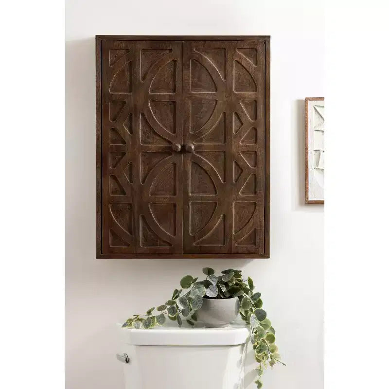 Meuble mural en bois Kate and Laurel Galliene, 22x7x28 Naturel