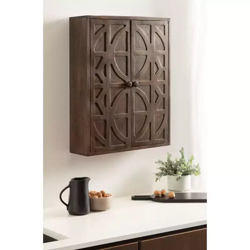 Meuble mural en bois Kate and Laurel Galliene, 22x7x28 Naturel