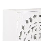Armoire murale en bois sculpté Saanvi de Kate et Laurel, 22x7x28 blanc