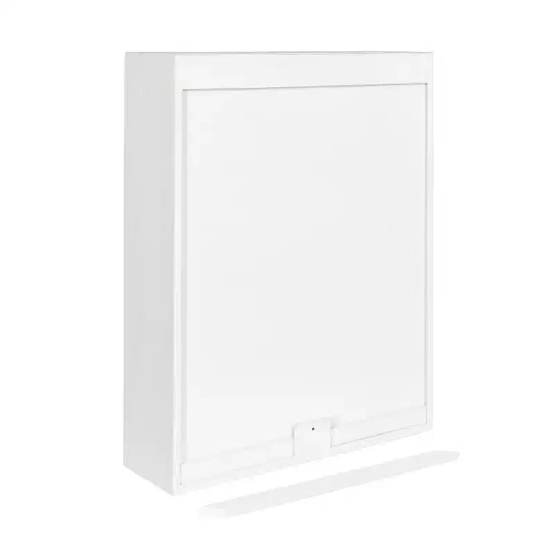 Armoire murale en bois sculpté Saanvi de Kate et Laurel, 22x7x28 blanc
