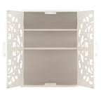 Armoire murale en bois sculpté Saanvi de Kate et Laurel, 22x7x28 blanc