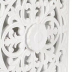 Armoire murale en bois sculpté Saanvi de Kate et Laurel, 22x7x28 blanc