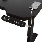 JVNOXK Bureau d'angle réglable en hauteur électrique de 150 cm, bureau d'ordinateur assis-debout pour bureau à domicile, noir