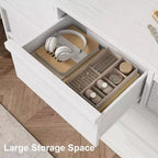 Commode à 8 tiroirs pour chambre à coucher, commode en bois de chêne naturel avec grands tiroirs de rangement, organisateur pour salon, entrée, chambre d'enfant