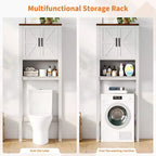Meuble de rangement WC moderne, étagère de salle de bain autoportante avec étagères réglables et dispositif anti-basculement