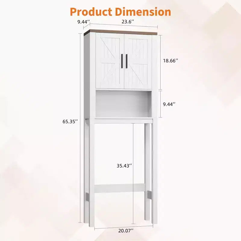 Meuble de rangement WC moderne, étagère de salle de bain autoportante avec étagères réglables et dispositif anti-basculement