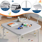Ensemble table et chaises pliantes 5 pièces pour enfants, ensemble de meubles de bureau et de salle à manger pour tout-petits, pour crèche, salle de jeux, salle de classe et maison