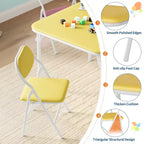 Ensemble table et chaises pliantes 5 pièces pour enfants, ensemble de meubles de bureau et de salle à manger pour tout-petits, pour crèche, salle de jeux, salle de classe et maison