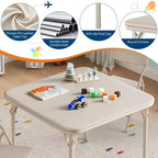 Ensemble table et chaises pliantes 5 pièces pour enfants, ensemble de meubles de bureau et de salle à manger pour tout-petits, pour crèche, salle de jeux, salle de classe et maison