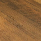 Console Lantine 63, Table d'entrée à 2 niveaux avec base en U, Table de style ferme à placer derrière le canapé pour salon ou couloir