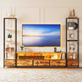 Modern Multi-Functional TV Stand, 5-Tier Open Shelves, Modern TV Cabinet Organizer, Space-Saving Entertainment Center, for Living Room