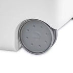 Lot de 3 paniers à linge Sterilite Ultra sur roulettes avec couvercle, poignée et roulettes pour faciliter le transport des vêtements vers et depuis la buanderie, en plastique, blanc.