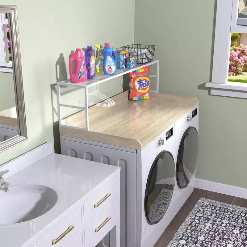 GDLF Protection de comptoir pour laveuse-sécheuse avec étagère de buanderie, 27,55 P x 54 L