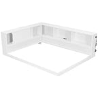 Lit de repos moderne Queen Luxystar avec 5 étagères de rangement, prises et lumière