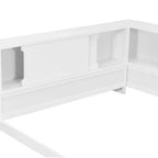 Lit de repos moderne Queen Luxystar avec 5 étagères de rangement, prises et lumière