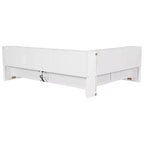 Lit de repos moderne Queen Luxystar avec 5 étagères de rangement, prises et lumière