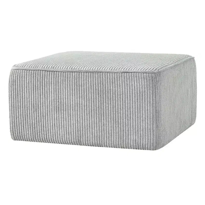 Christopher Knight Home Tariq Pouf carré moderne en bois rembourré en velours côtelé