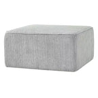 Christopher Knight Home Tariq Pouf carré moderne en bois rembourré en velours côtelé