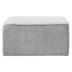 Christopher Knight Home Tariq Pouf carré moderne en bois rembourré en velours côtelé