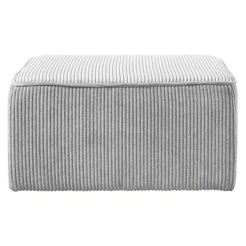 Christopher Knight Home Tariq Pouf carré moderne en bois rembourré en velours côtelé
