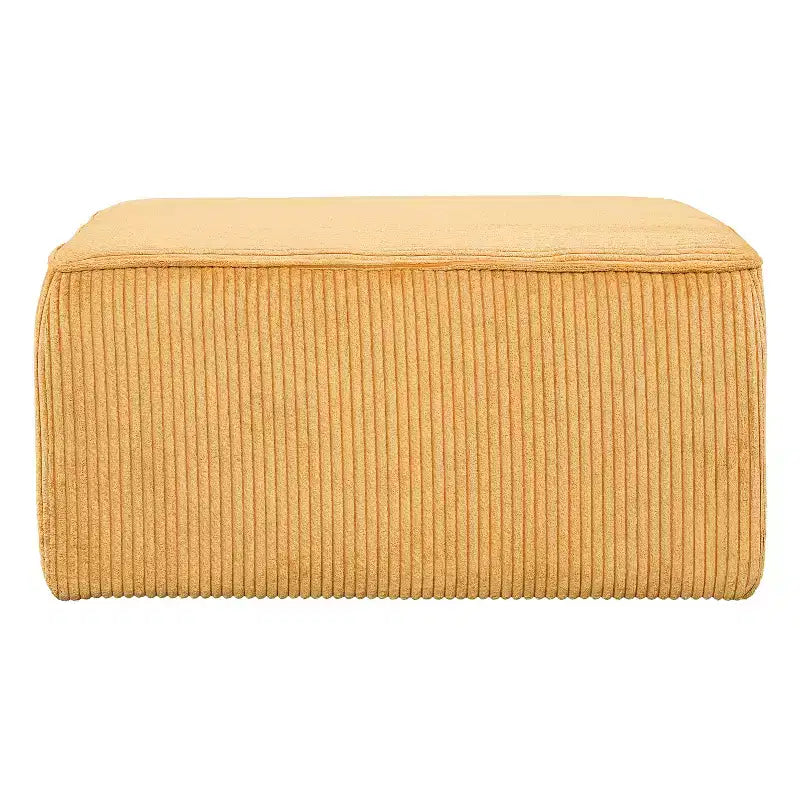 Christopher Knight Home Tariq Pouf carré moderne en bois rembourré en velours côtelé