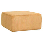 Christopher Knight Home Tariq Pouf carré moderne en bois rembourré en velours côtelé
