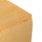 Christopher Knight Home Tariq Pouf carré moderne en bois rembourré en velours côtelé