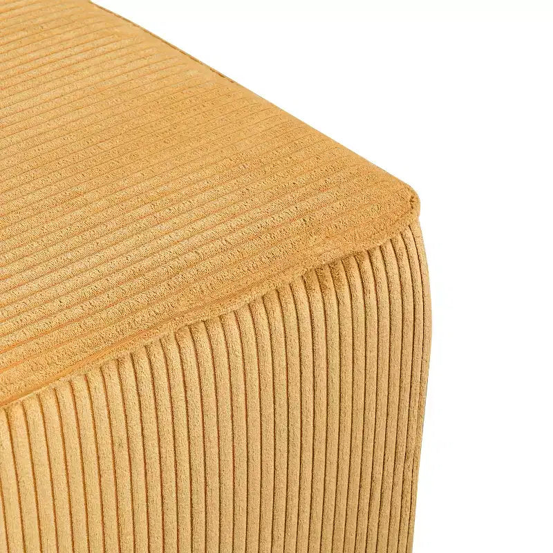 Christopher Knight Home Tariq Pouf carré moderne en bois rembourré en velours côtelé