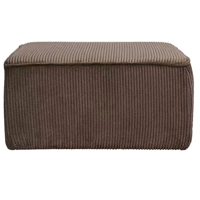 Christopher Knight Home Tariq Pouf carré moderne en bois rembourré en velours côtelé