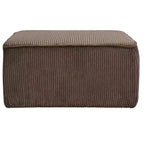 Christopher Knight Home Tariq Pouf carré moderne en bois rembourré en velours côtelé