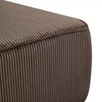 Christopher Knight Home Tariq Pouf carré moderne en bois rembourré en velours côtelé