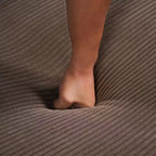 Christopher Knight Home Tariq Pouf carré moderne en bois rembourré en velours côtelé