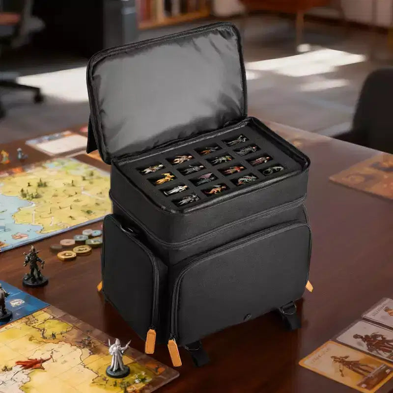 VEVOR Sac de transport pour figurines miniatures, peut contenir 16 figurines d'infanterie, sac de transport miniature avec poignée et bandoulière réglable, noir