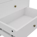 Commode, Table de chevet en bois à 5 tiroirs, Organisateur de rangement pour chambre et salon, 73,66 cm L x 39,37 cm l x 94,74 cm H
