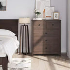 Commode, Table de chevet en bois à 5 tiroirs, Organisateur de rangement pour chambre et salon, 73,66 cm L x 39,37 cm l x 94,74 cm H