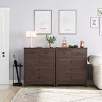 Commode, Table de chevet en bois à 5 tiroirs, Organisateur de rangement pour chambre et salon, 73,66 cm L x 39,37 cm l x 94,74 cm H