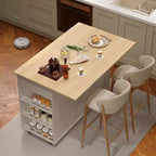 Buffet mobile de cuisine, îlot roulant avec plateau rabattable, 3 tiroirs, étagères coulissantes, porte-épices, porte-serviettes, pour cuisine