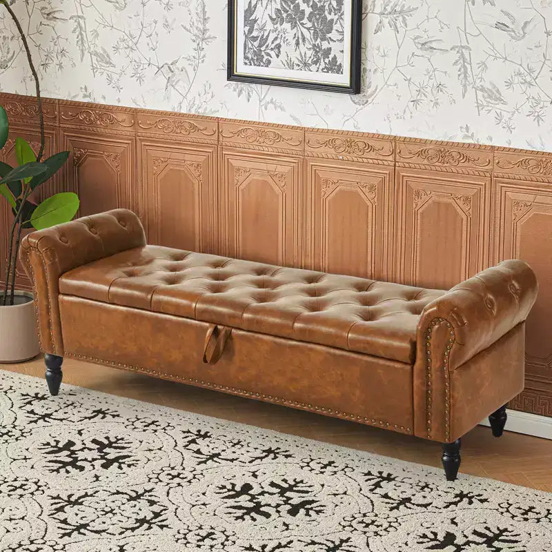 furniliving 63 Banc ottoman avec rangement