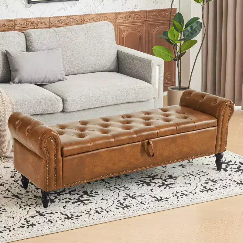 furniliving 63 Banc ottoman avec rangement