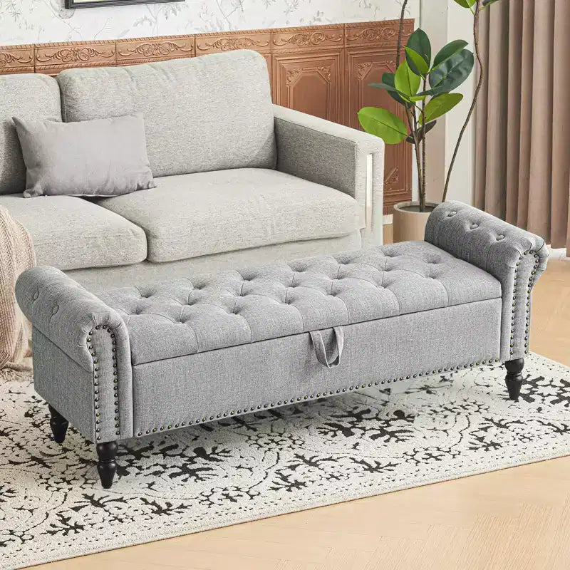 furniliving 63 Banc ottoman avec rangement