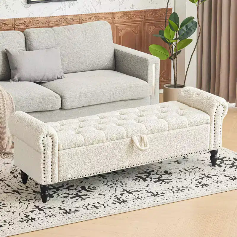 furniliving 63 Banc ottoman avec rangement
