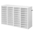 VEVOR Literature Organizer, 36 Compartments Office Mailbox with Detachable Shelves, Wooden Mailbox Sorter with Particle Board, White